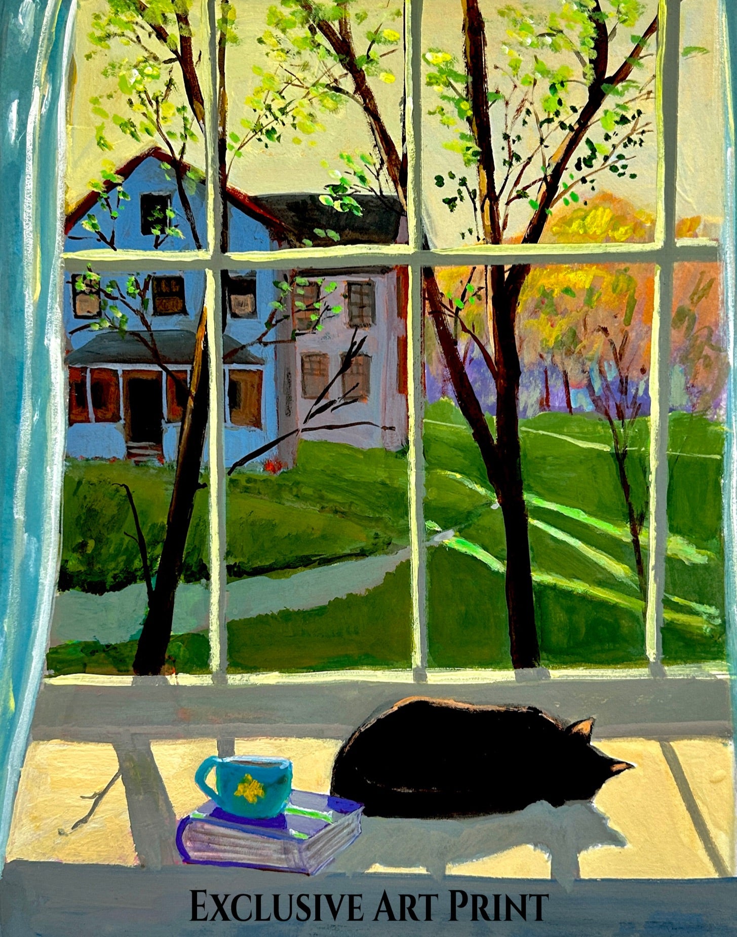 The Cat Watches a Sun Shower