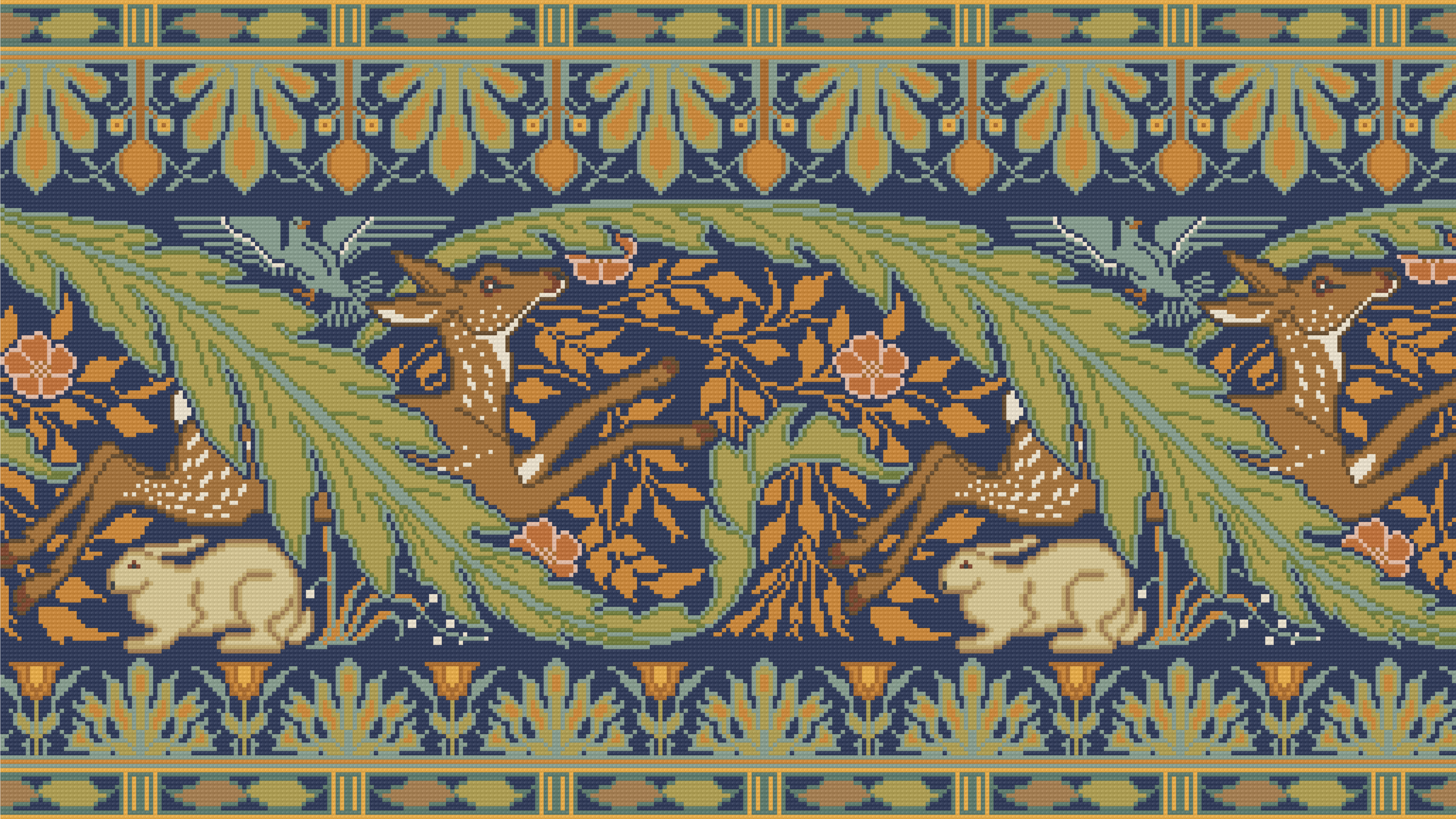 Deer And Rabbit Panel