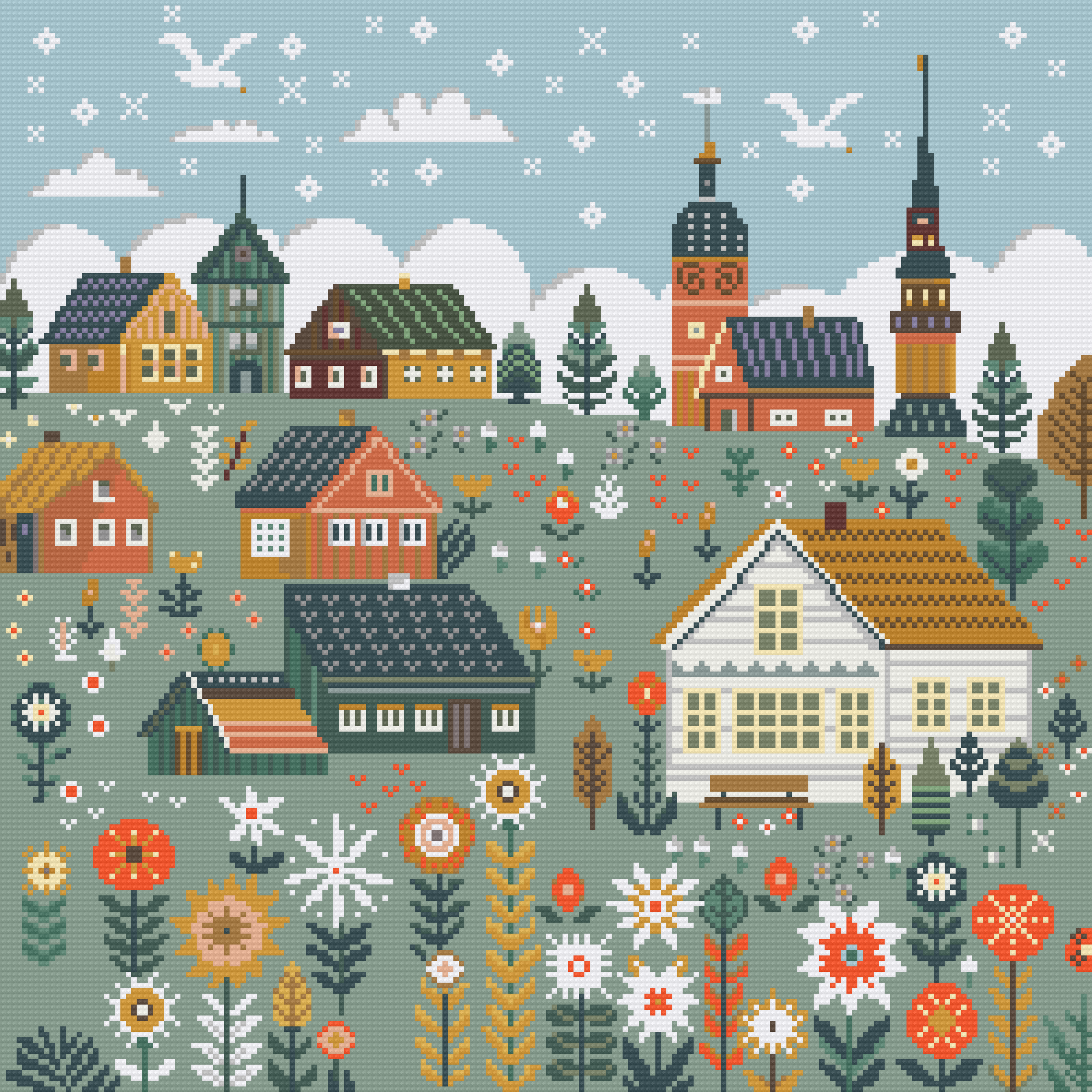 Floral Village Stitch